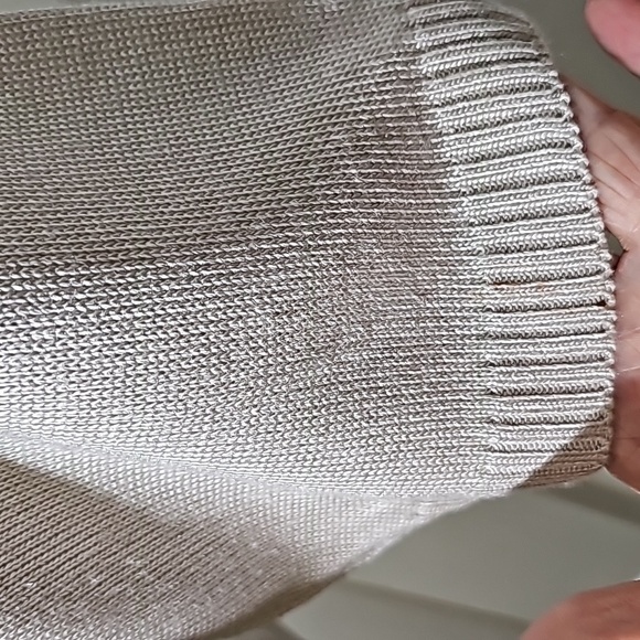 Freya made in Germany short sleeve sweater Henley style.  Cream and peach medium - Picture 4 of 9